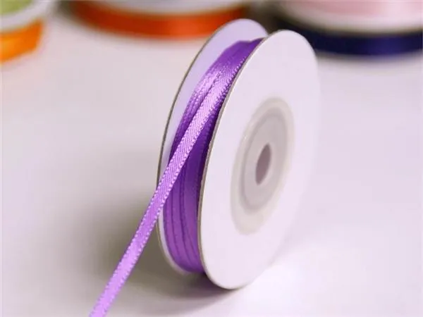 100 Yards 1/16" DIY Purple Single Face Satin Ribbon Wedding Party Dress Favor Gift Craft