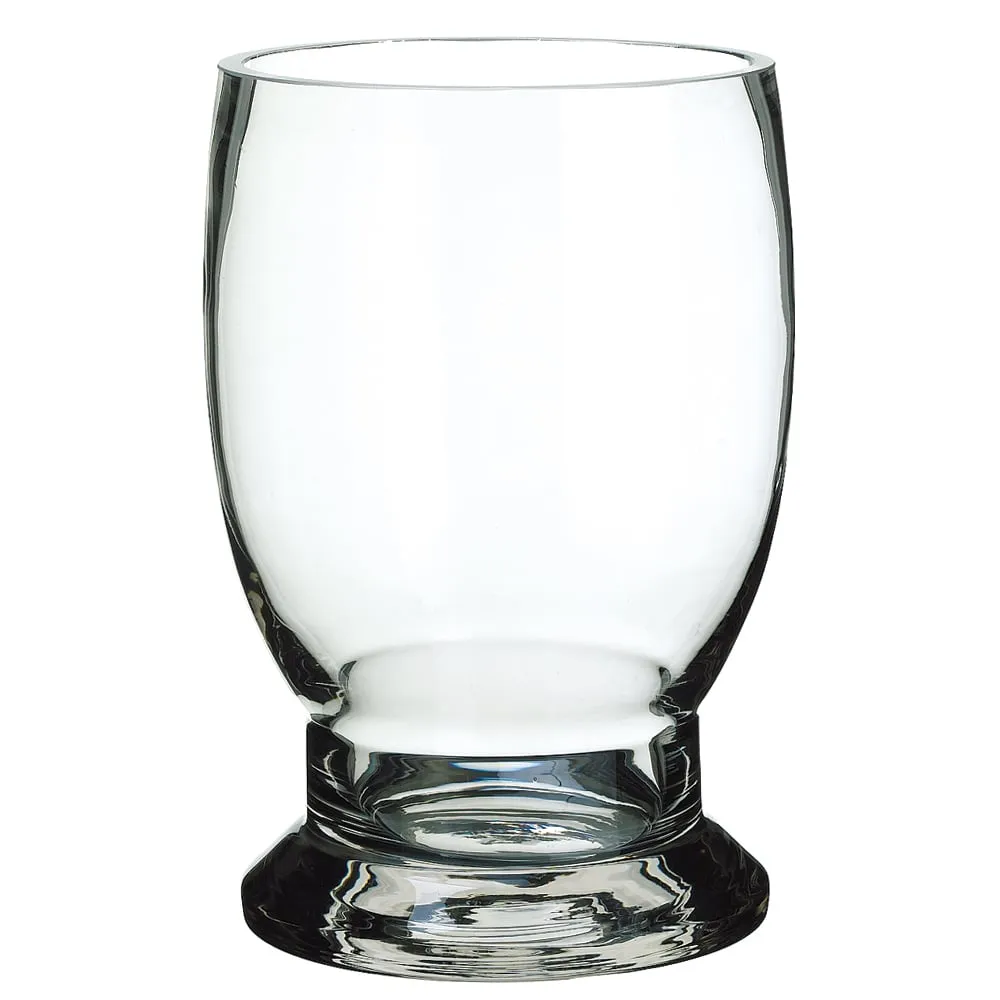 10"Hx6"W Bullet Glass Vase -Clear