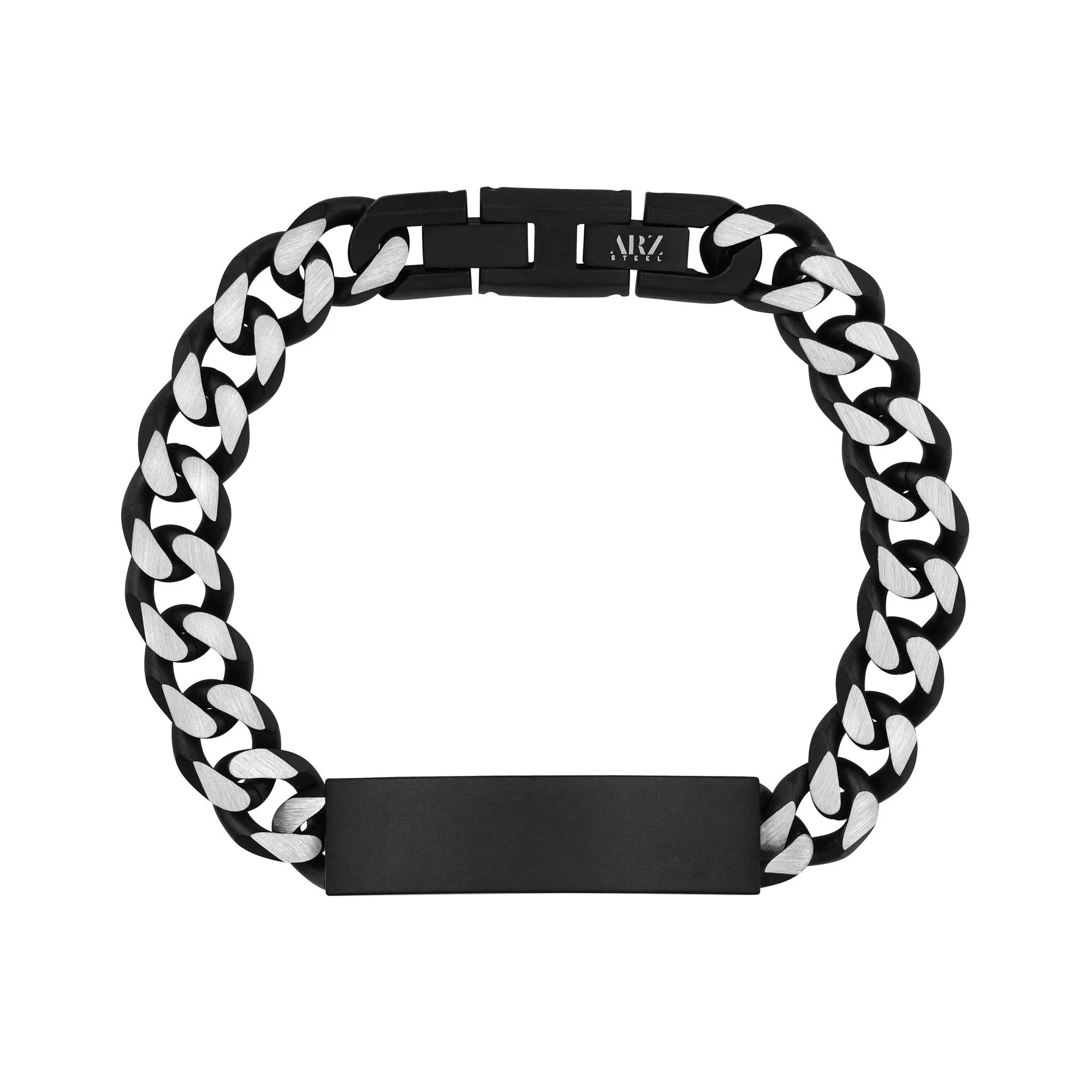 11mm Two Tone Cuban Link ID Bracelet