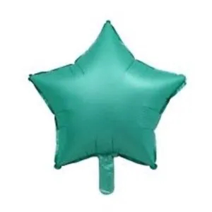 19" Chrome Green Star Mylar Balloons #209