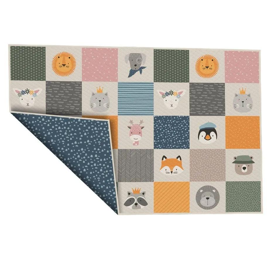 5' x 6' Yokina Critters Reversible Waterproof Baby Playmat