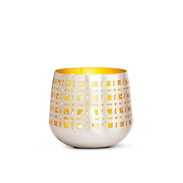 Abbott Candle Holder - Extra Small Grid Pattern Hurricane