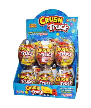 ARAS CRUSH TRUCK SURPRISE EGG & CANDY 20GM