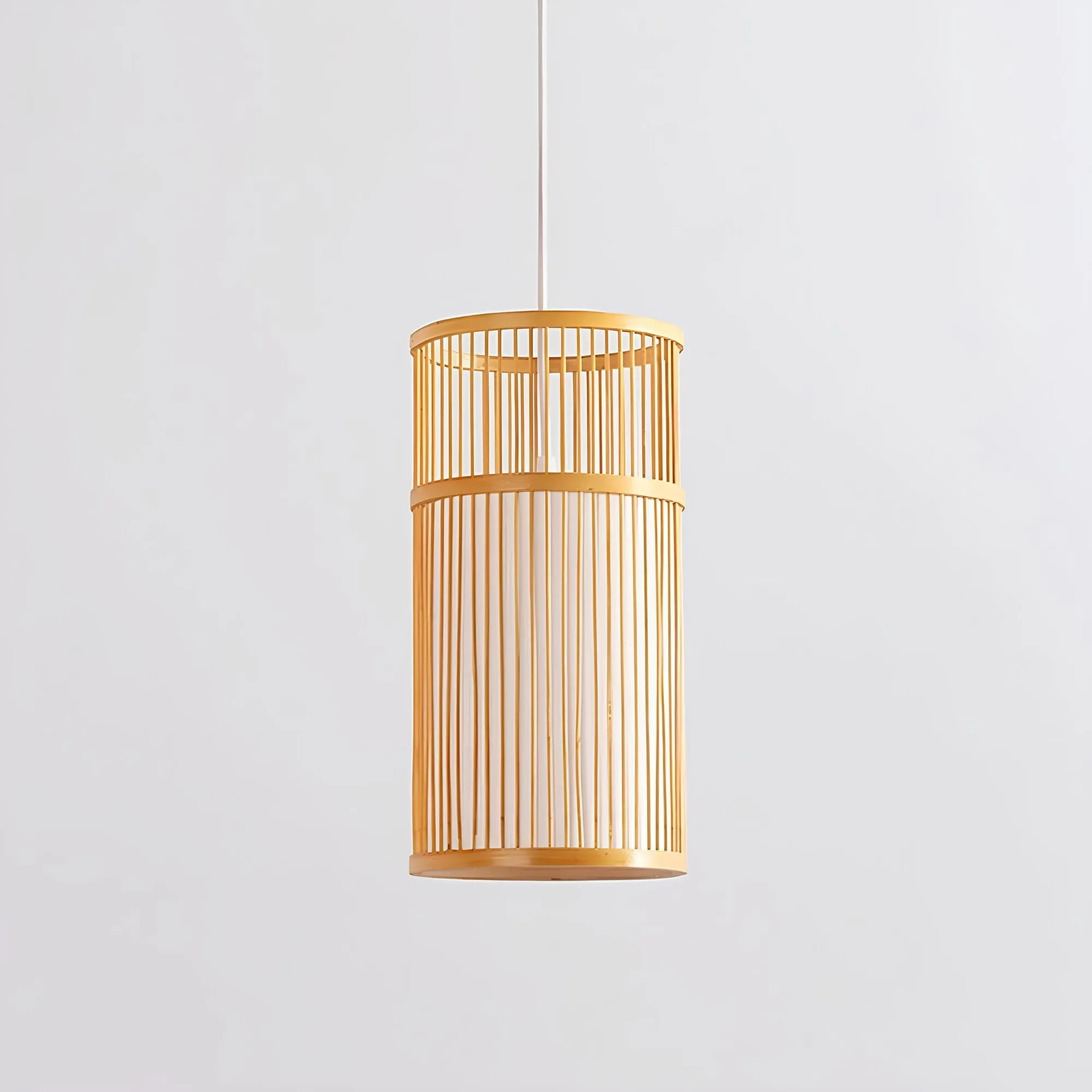 Bamboo Lamp for Living Room | Rattan Pendant light | Cane ceiling light - Srinidhi