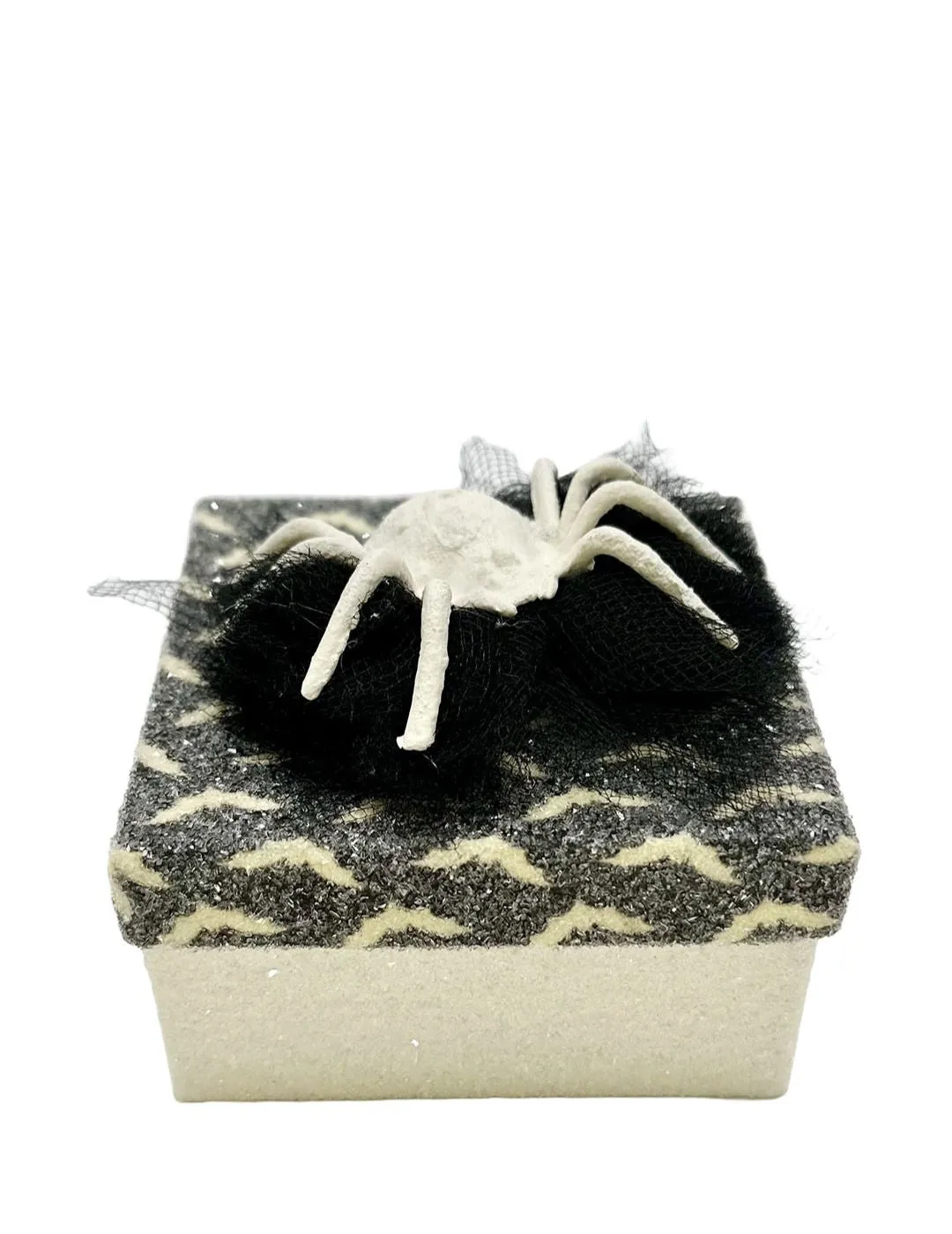 Bat Treat Box with Spider - Cream