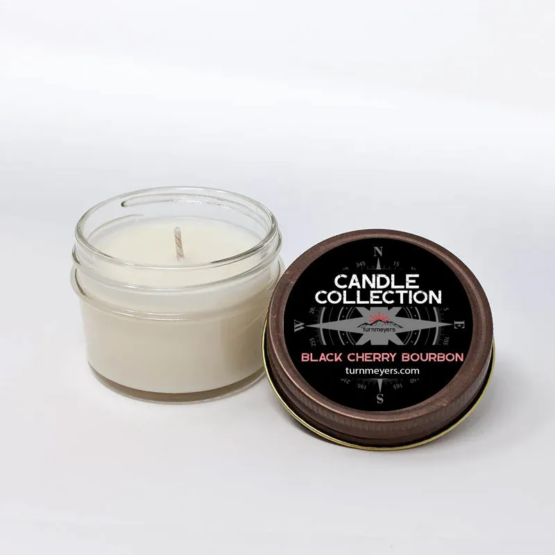 Black Cherry Bourbon Candle Collection 4oz Glass Soy Candle