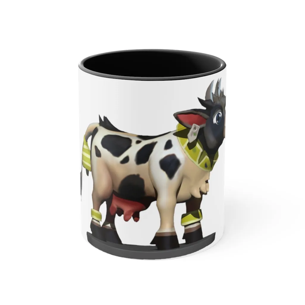 Black Cow Accent Mug