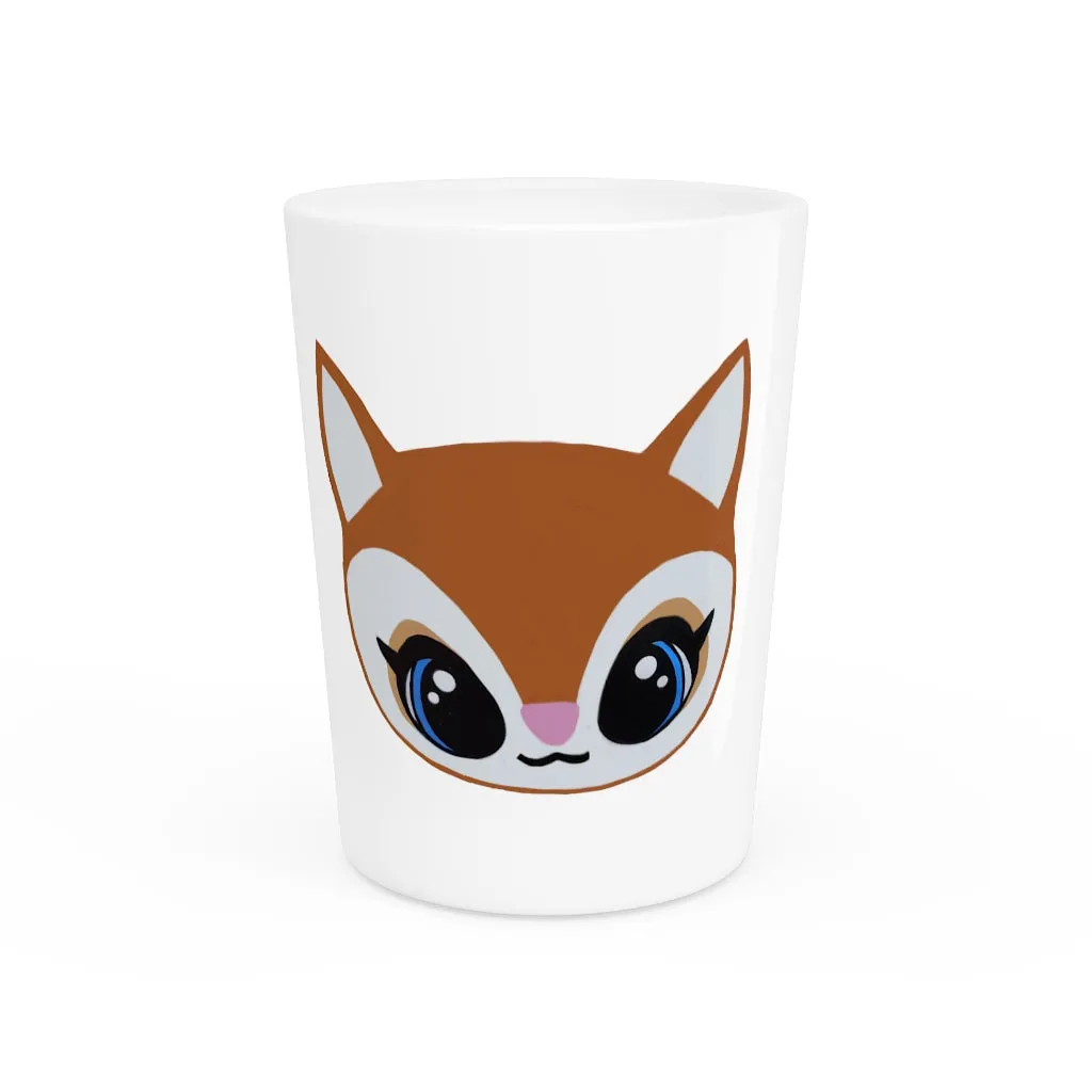 Brown Deer Head Shot Glass