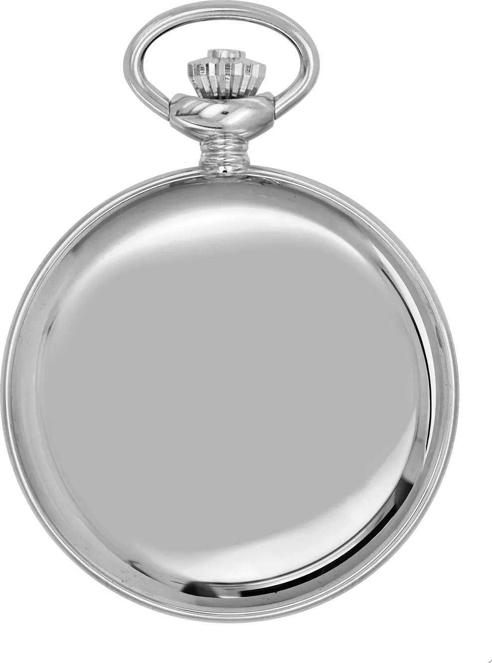 Brushed Rhodium Plated Quartz Pocket Watch – Unisex Design with Contemporary Style