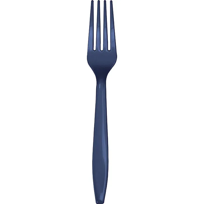 Bulk Pack of 100 Navy Blue Plastic Forks