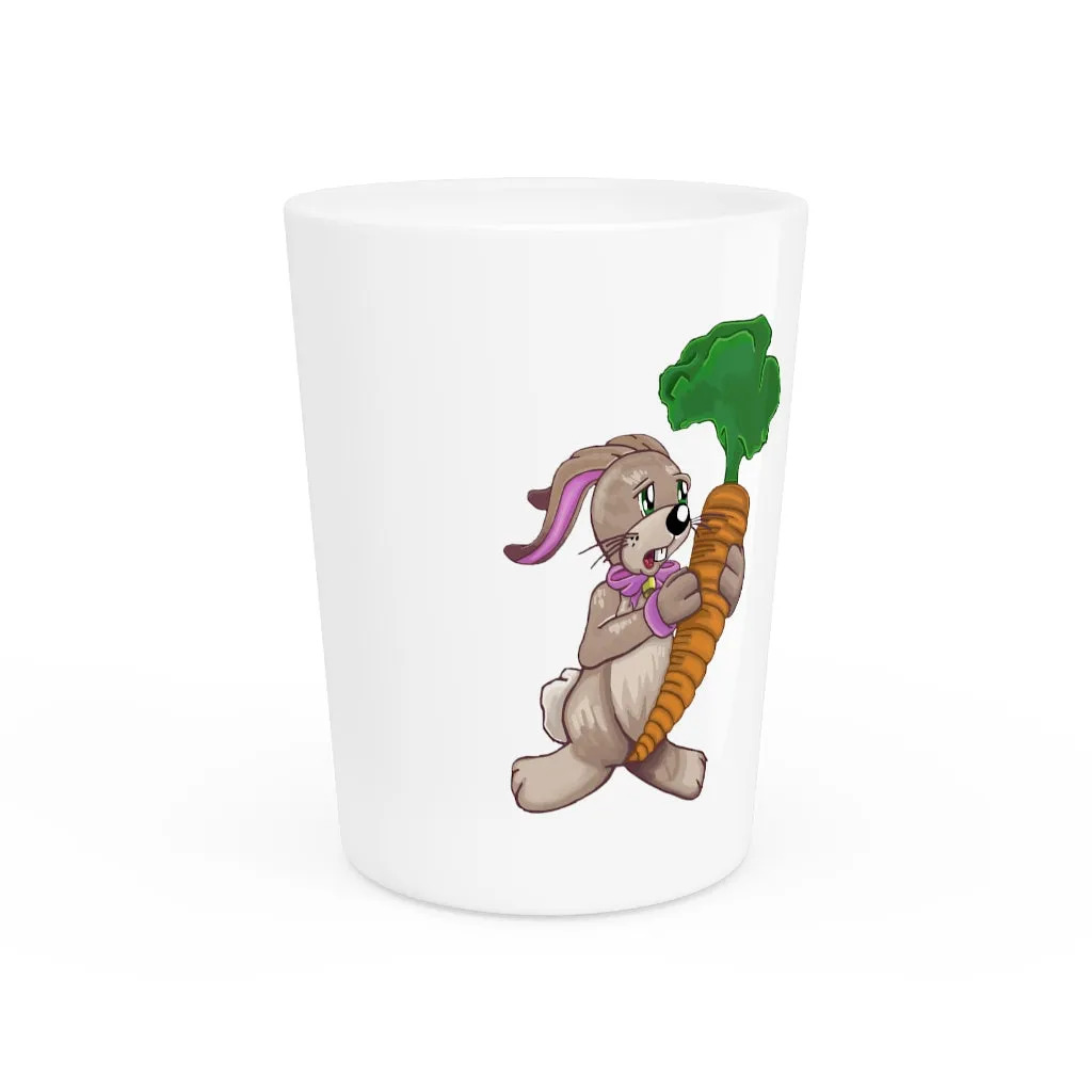 Bunny with Carrot Shot Glass