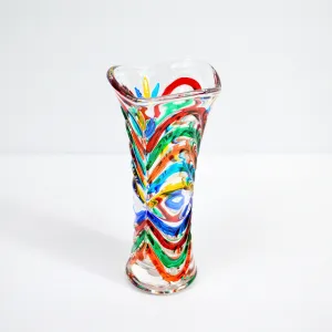 Butterfly Bud Vase, Hand Painted Italian Crystal, Made in Italy