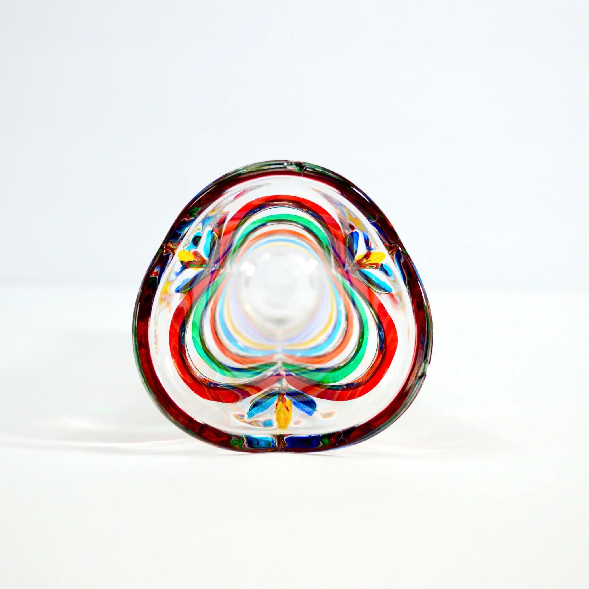 Butterfly Bud Vase, Hand Painted Italian Crystal, Made in Italy