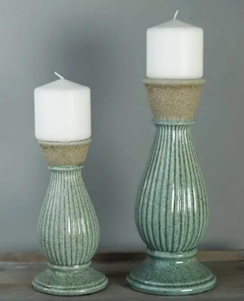 Candler Ceramic Candle Holders|Set of 2 Small