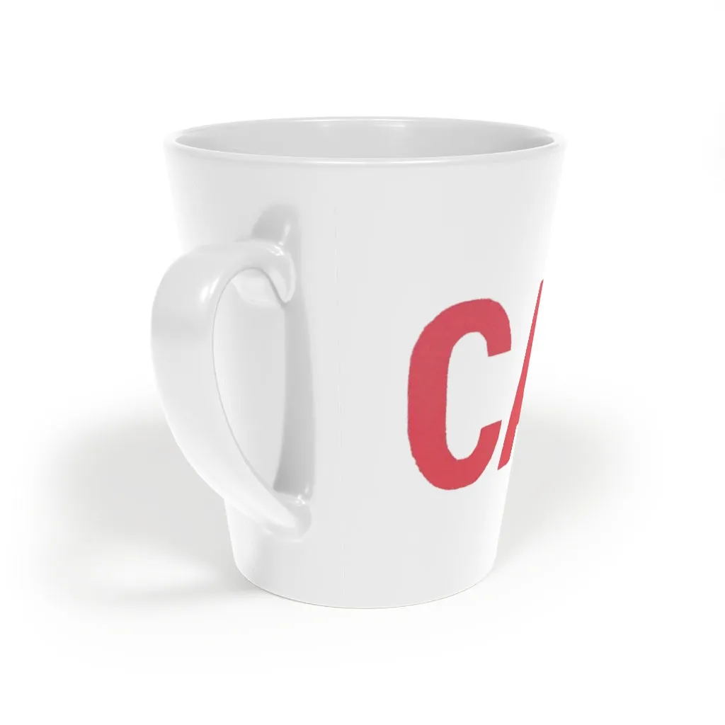 Caution Latte Mug, 12oz