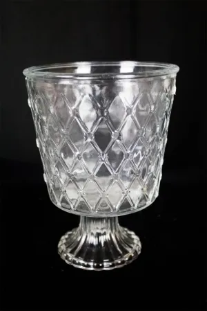 Clear vintage vase 17cm