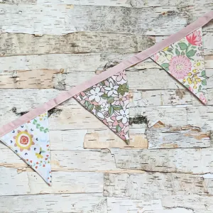 Cotton Printed Floral Flag Garland