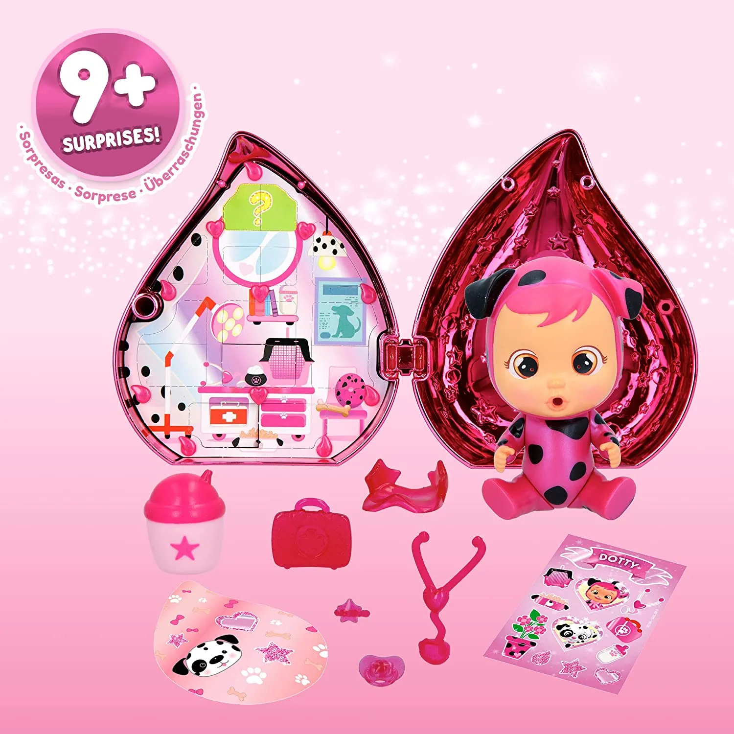 Cry Babies Magic Tears Pink Edition - Special Edition Series 8 Surprises, 8  to Collect