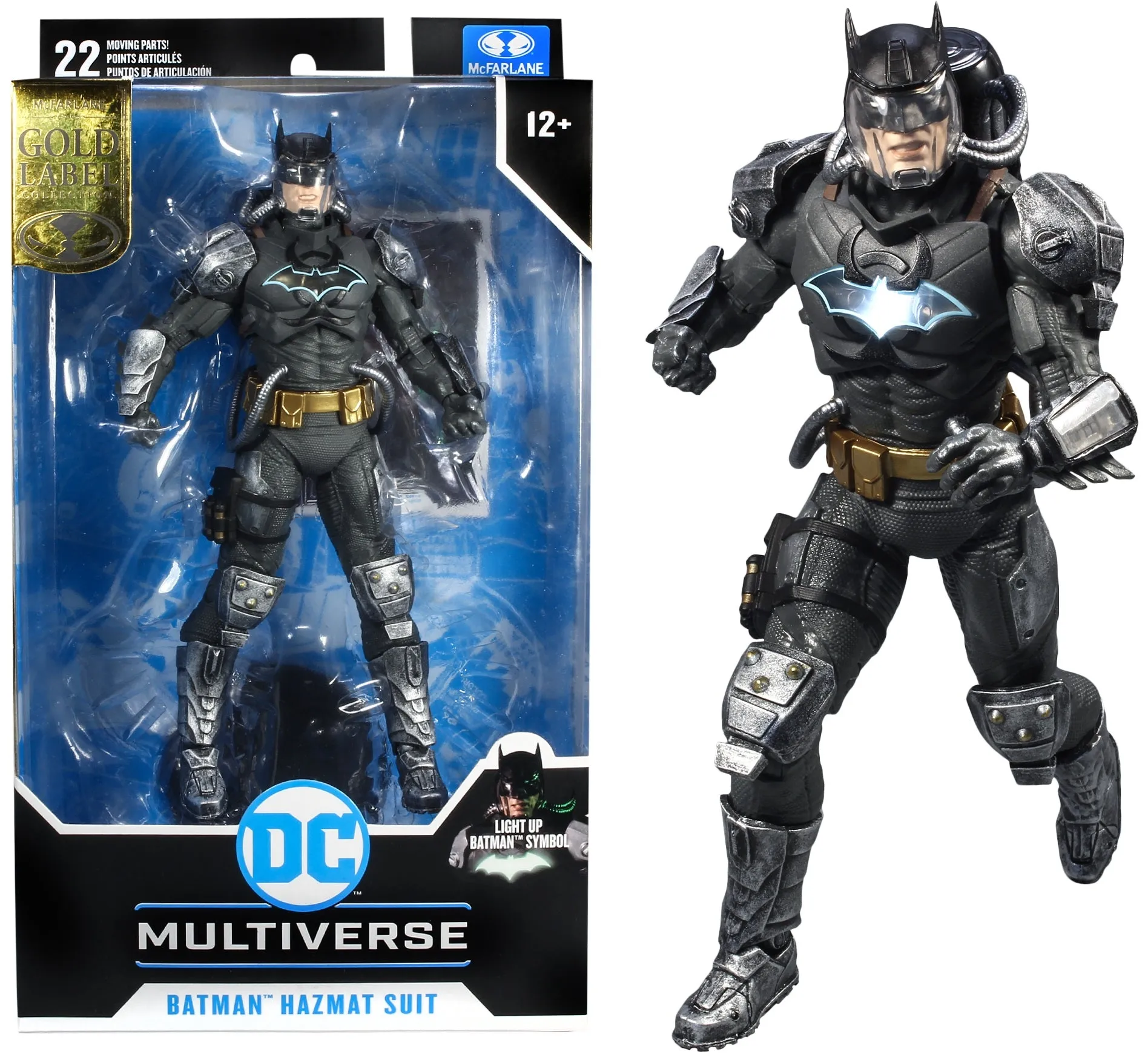 DC Multiverse Batman Hazmat Batsuit Gold Label (Lights Up) 7" Scale Inch Action Figure - McFarlane Toys *SALE!*