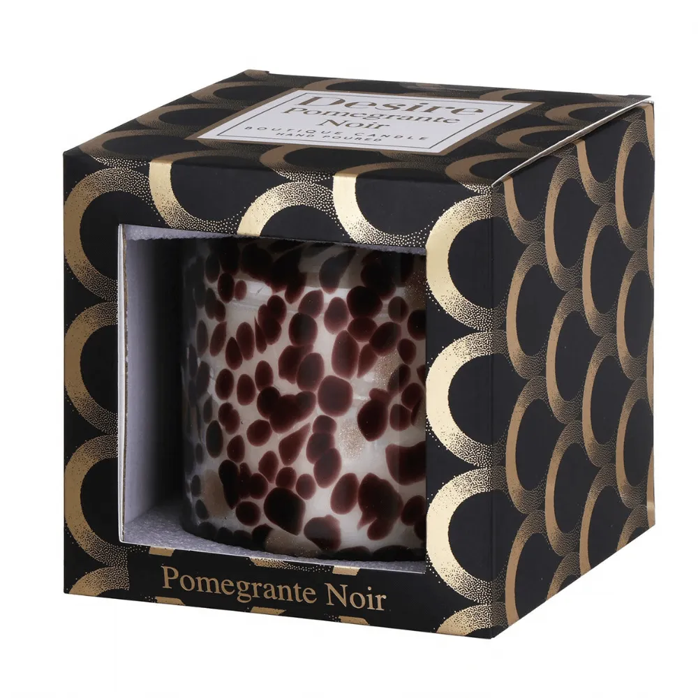 Desire Pomegranate Noir Scented Glass Soy Wax Candle