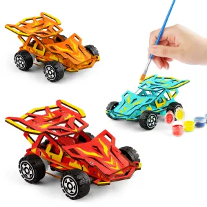 DIY Wood Craft Kit - Build & Paint Your Own Wooden Racing Car