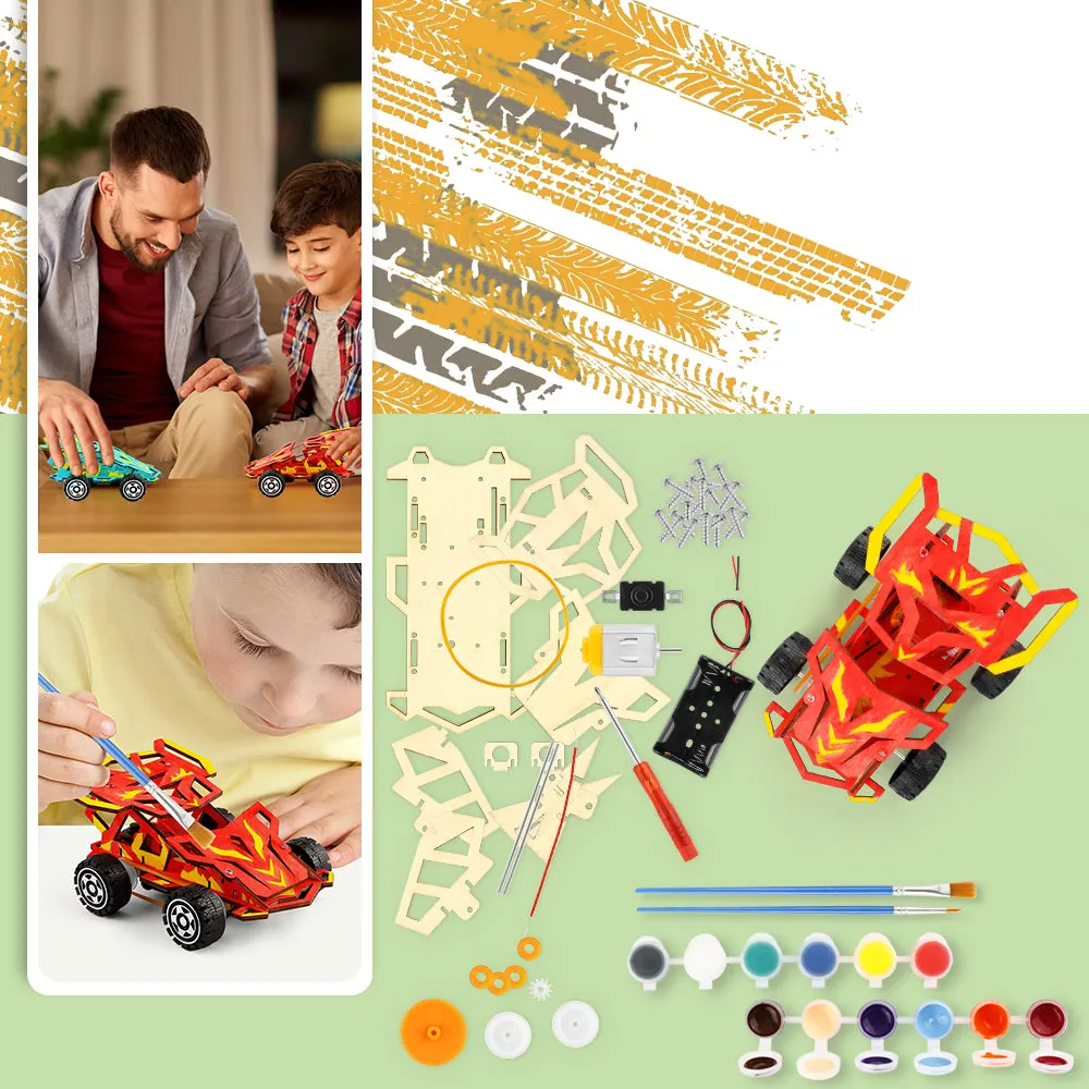 DIY Wood Craft Kit - Build & Paint Your Own Wooden Racing Car