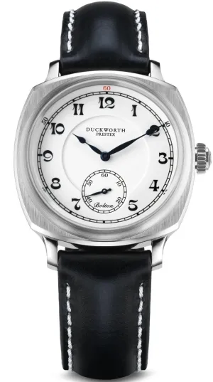 DP Watch Bolton Small Seconds White Black Leather