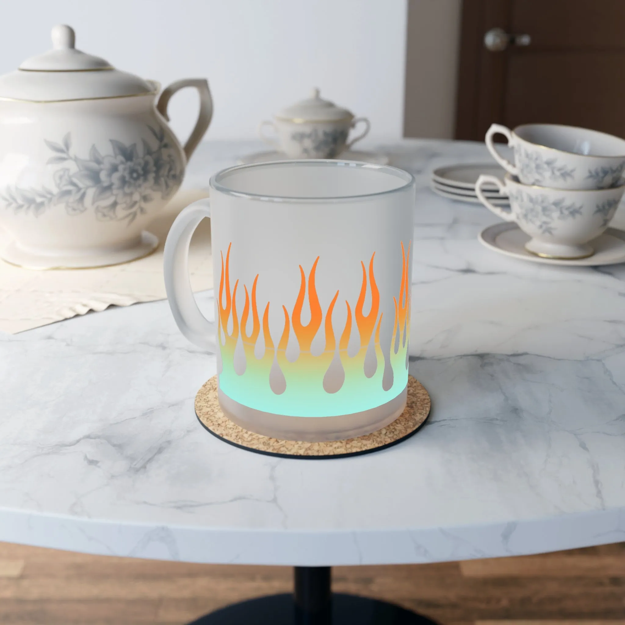 Flames Glass Mug