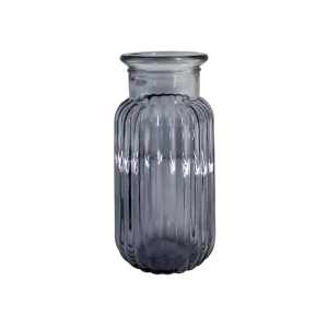 Glass Vase Black 22x11cm