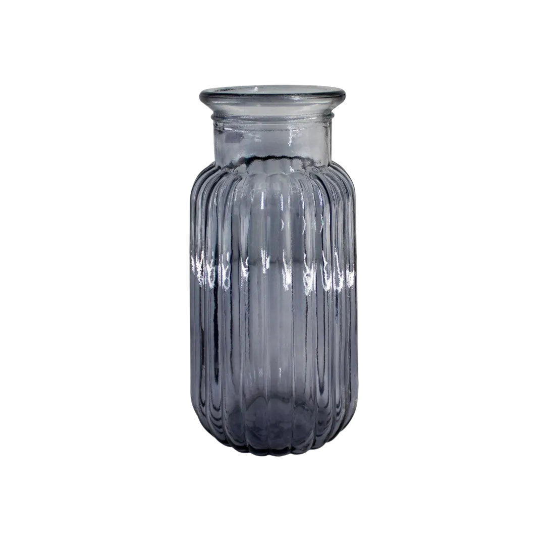 Glass Vase Black 22x11cm