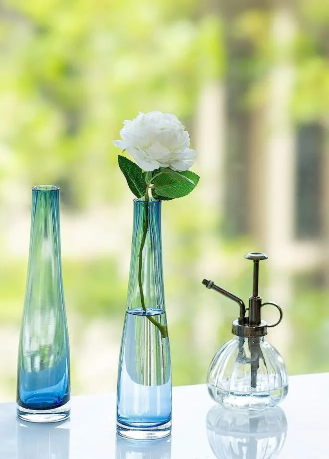 Glass Vase, Cylinder Flower Vase for Floral Arrangements, Weddings, Home Decor or Office