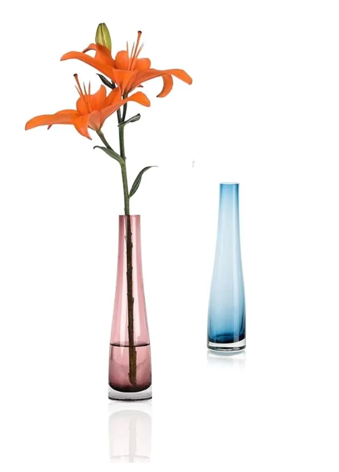 Glass Vase, Cylinder Flower Vase for Floral Arrangements, Weddings, Home Decor or Office