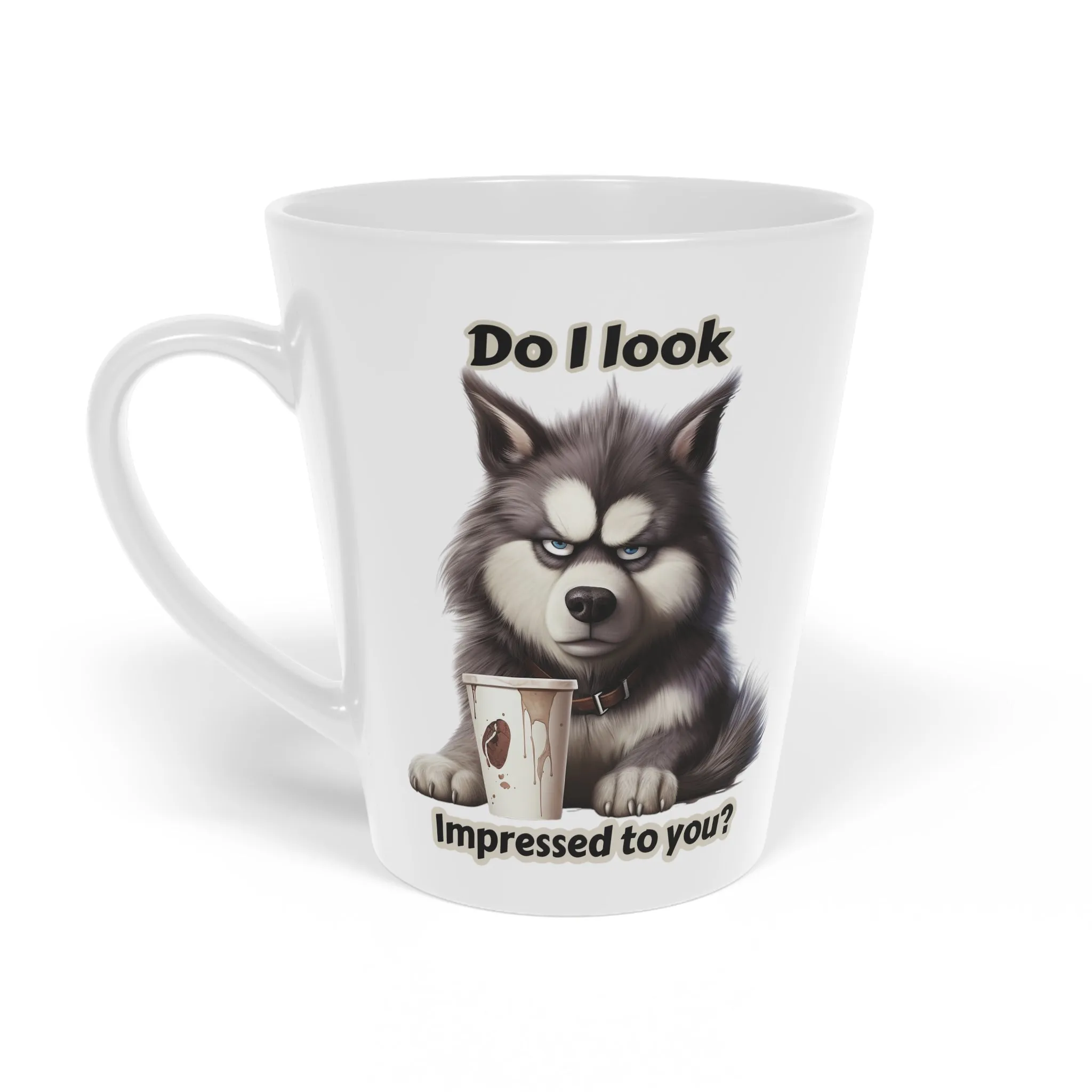 Grumpy Dog Latte Mug, 12oz