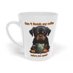 Grumpy Dog Latte Mug, 12oz