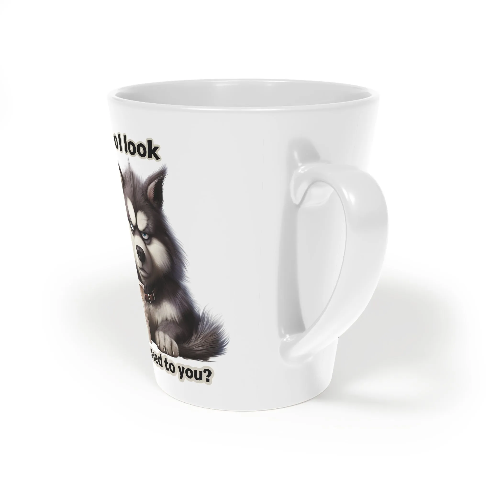 Grumpy Dog Latte Mug, 12oz