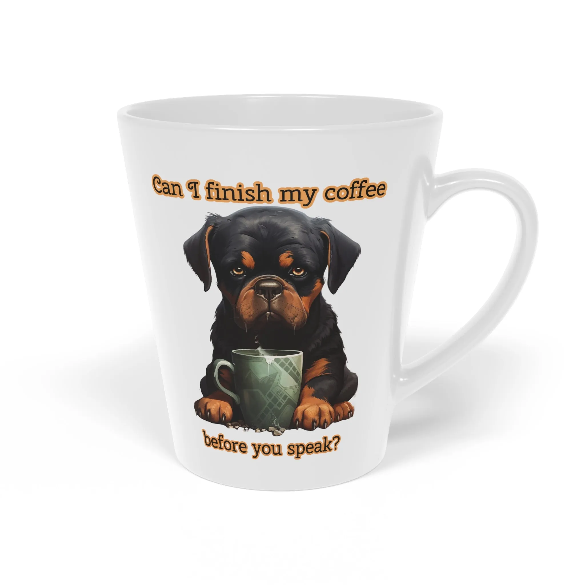 Grumpy Dog Latte Mug, 12oz