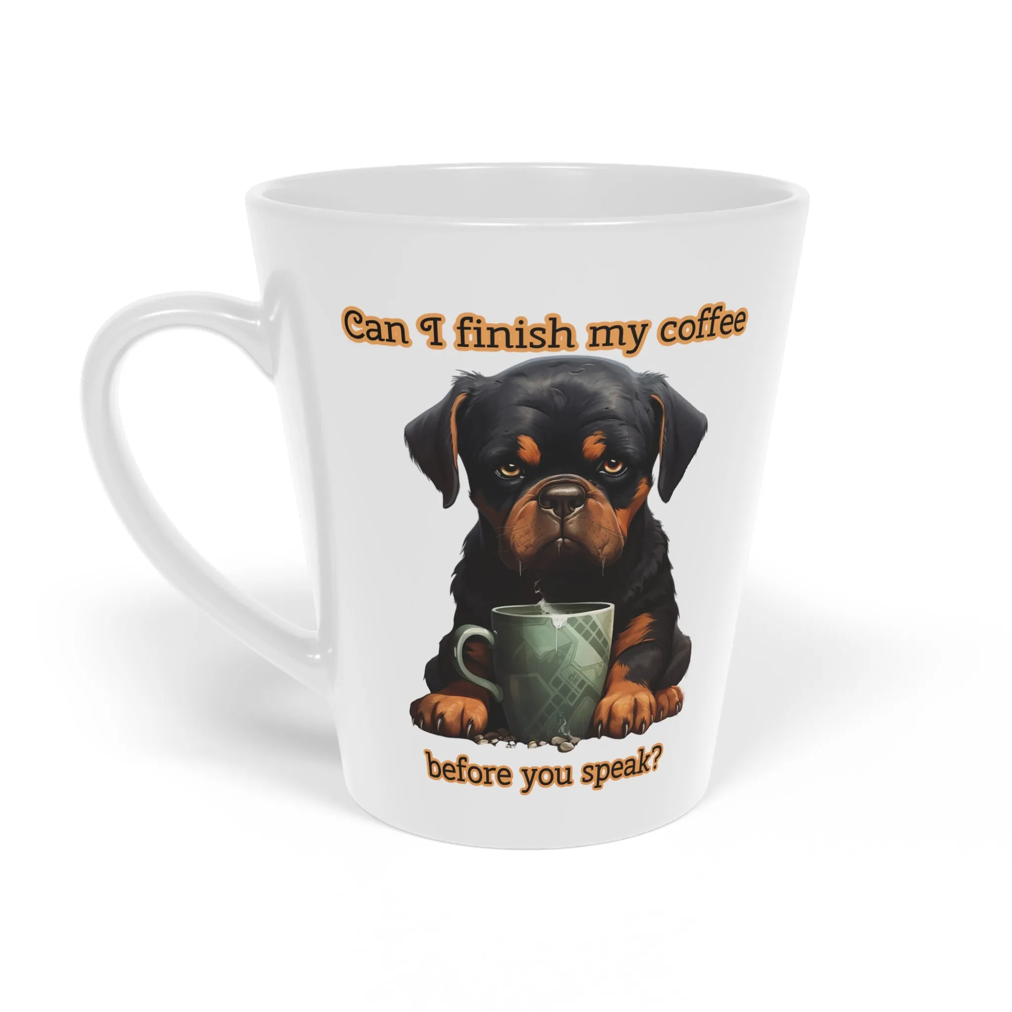 Grumpy Dog Latte Mug, 12oz