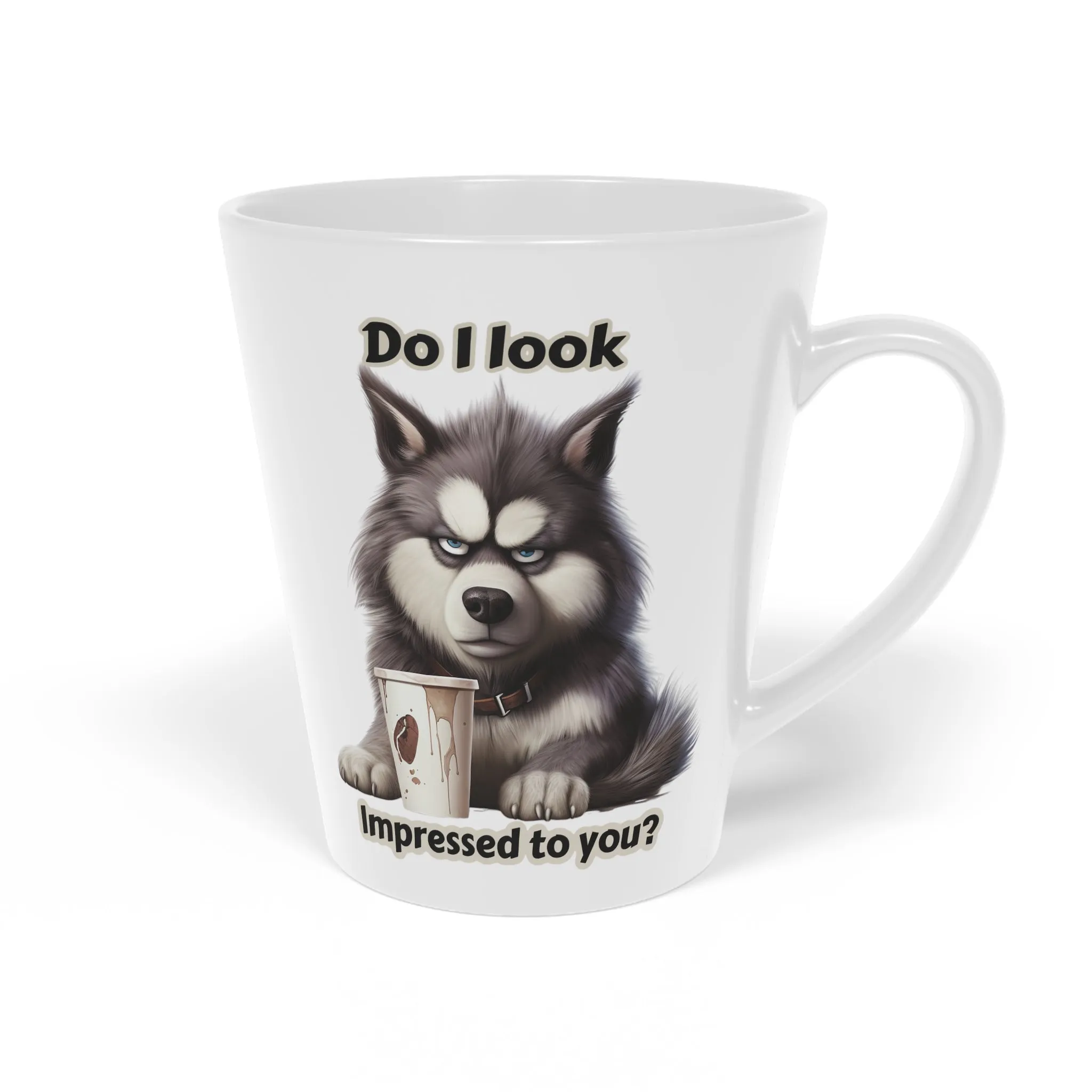 Grumpy Dog Latte Mug, 12oz