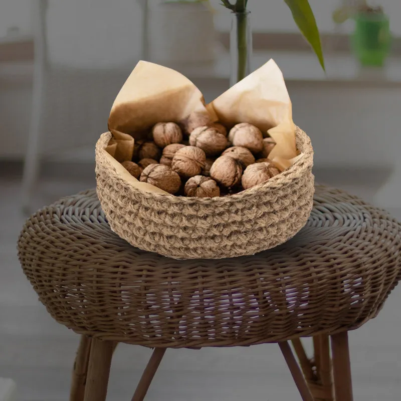 Handmade Jute Organizer Baskets  - Set of 3