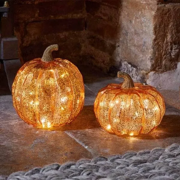 Inlit Golden Pumpkin