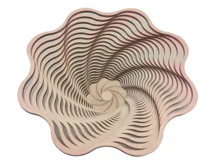 Laser-Cut Spiral Birch Bowls