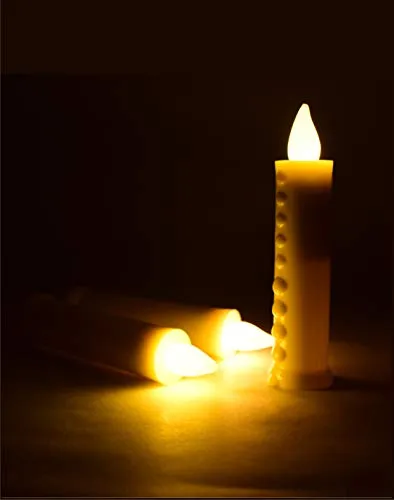 LED Pillar Candles, Warm Yellow Ambient Light for Home Decoration, Christmas Candle, Battery Operated (Set of 36)