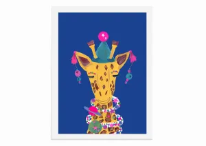 Magical Party Giraffe Art Print