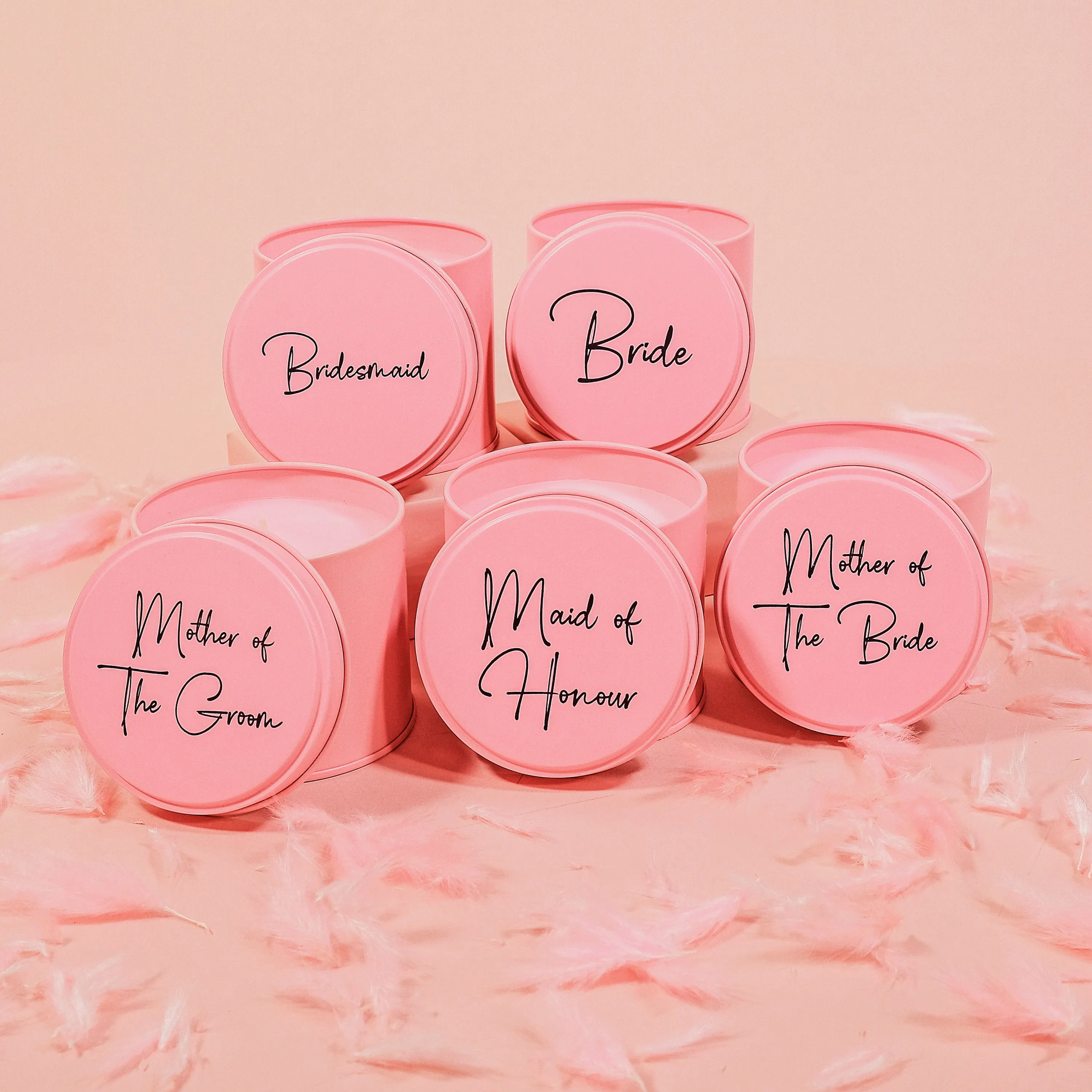 Mother of The Bride Pink Tin Candle