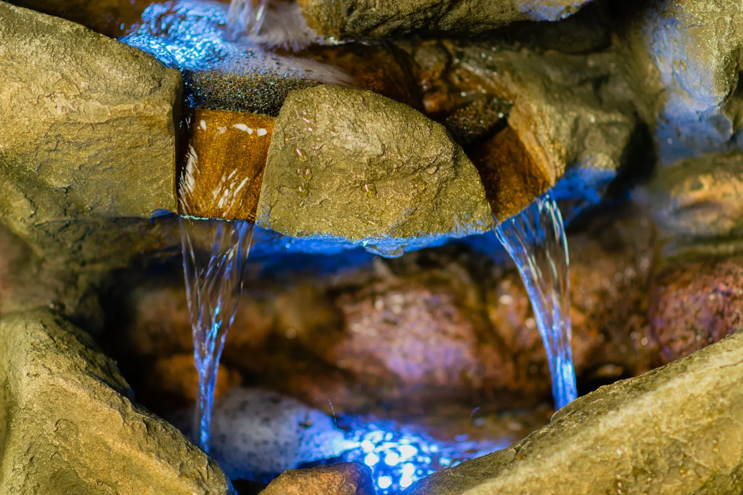 MultiLevel Stone Fountain With  Led Lights