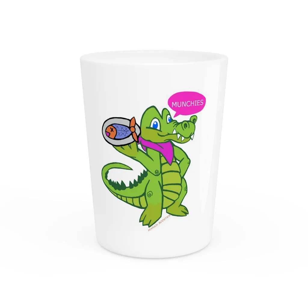 Munchies the Crocodile Shot Glass