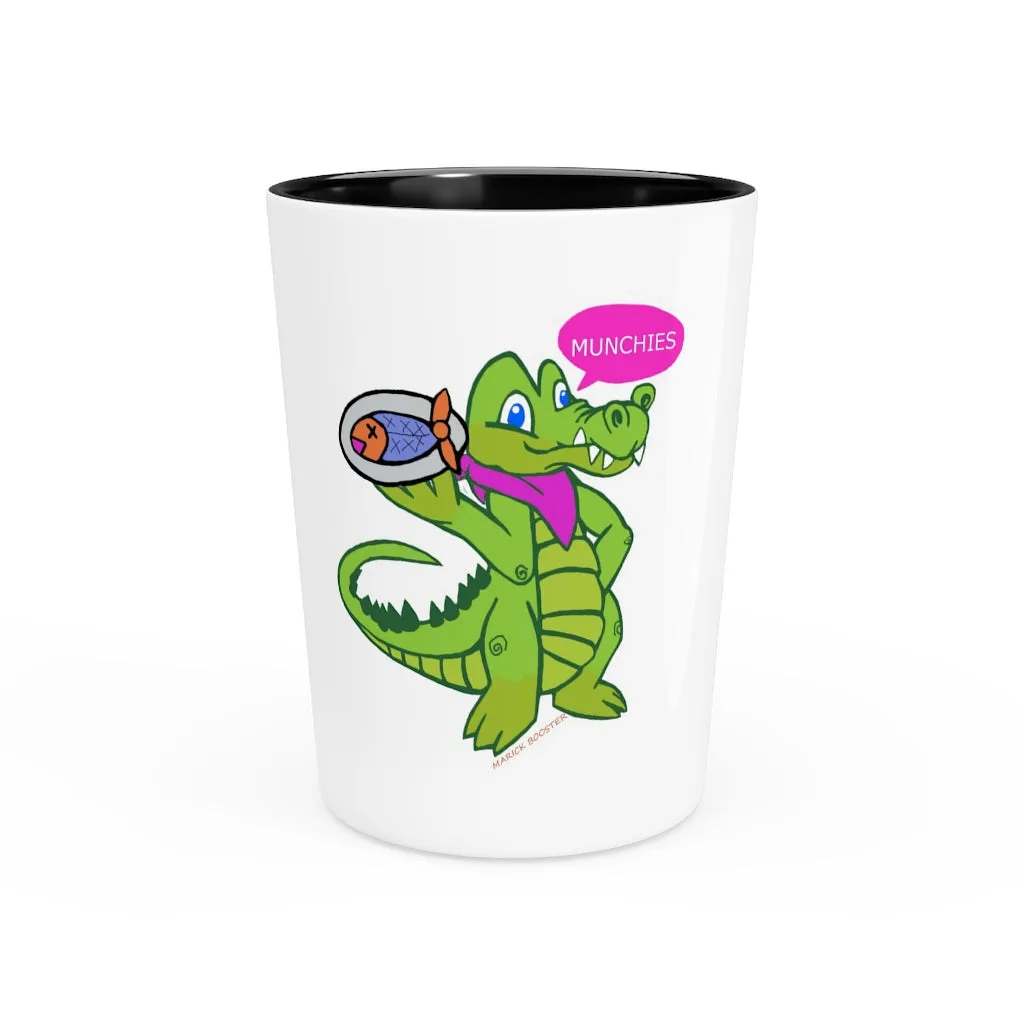 Munchies the Crocodile Shot Glass