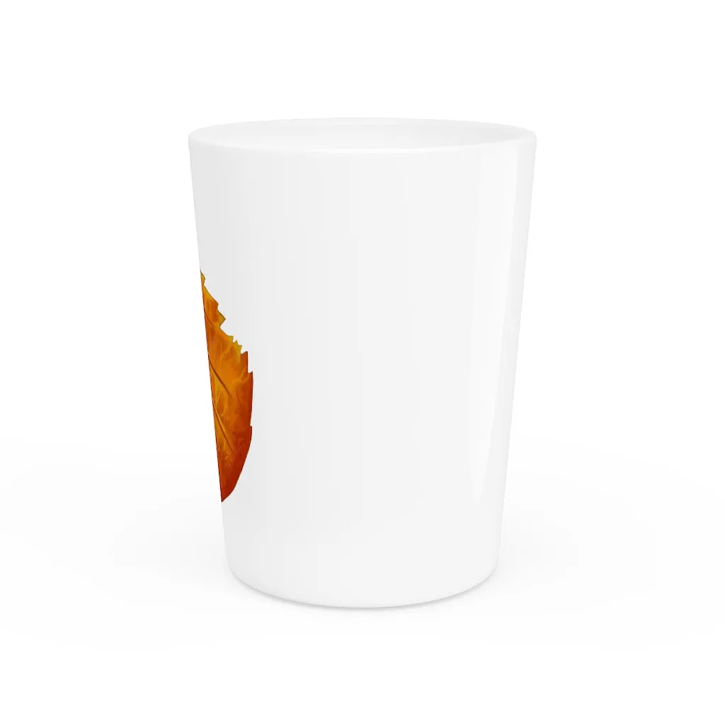 Orange Leaf Shot Glass