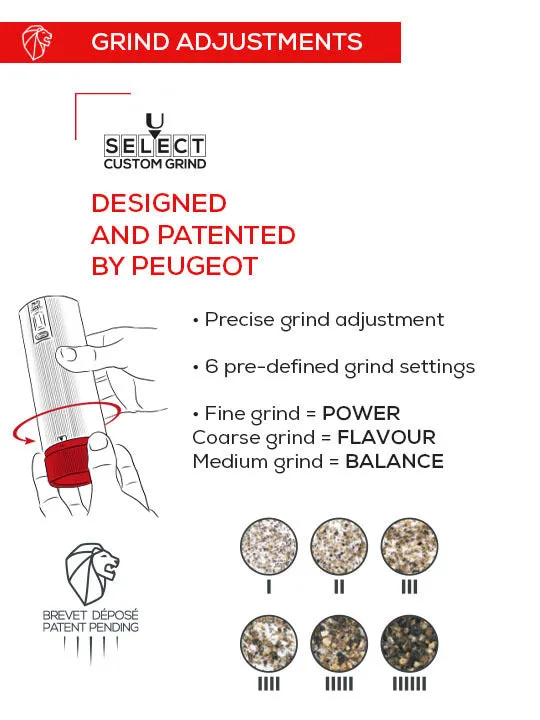 Peugeot – Line u'Select Electric Rechargeable 15 cm Salt Mill