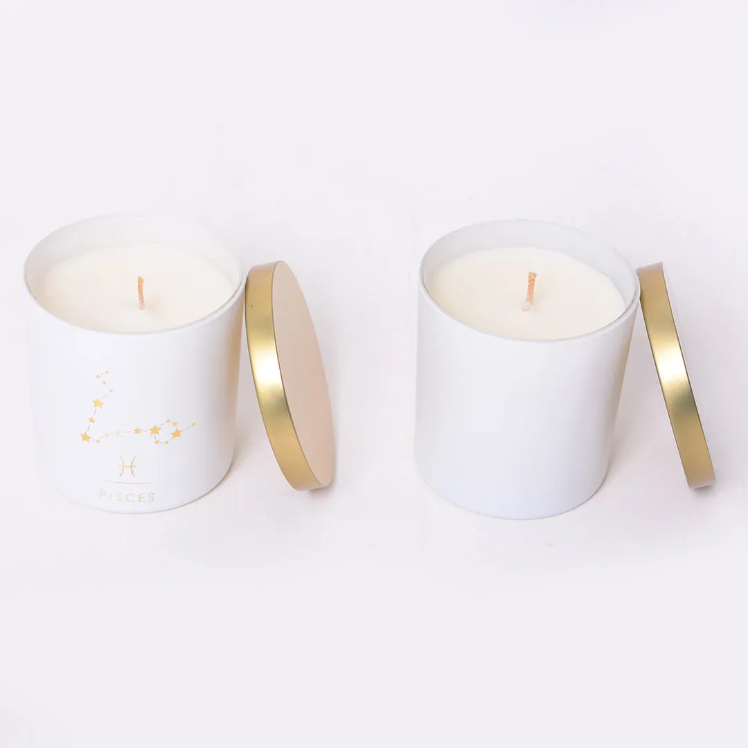 Pisces Zodiac Scented Jar Candle - Set of 2